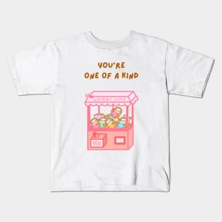 You’re One of A Kind Claw Machine Sloths Kids T-Shirt